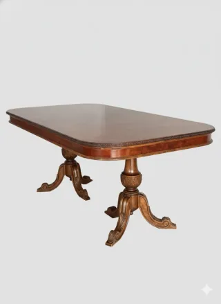 Mesa comedor extensible nogal macizo