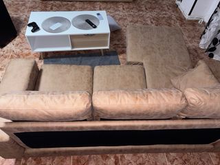 Sofá Chaiselongue Reversible Beige