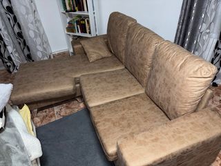 Sofá Chaiselongue Reversible Beige
