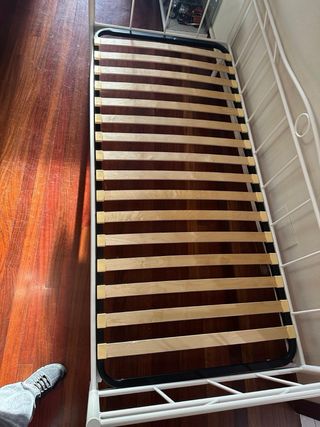 Cama individual blanca Ikea Ramsta