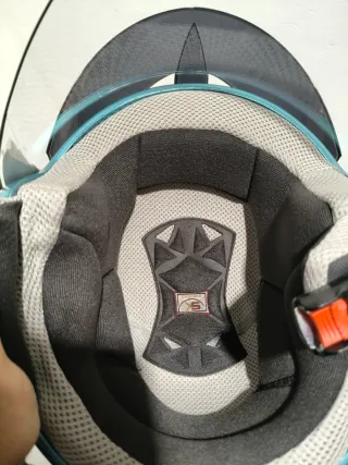 Casco Moto Shark SK Azul Talla M Visera Extraíble