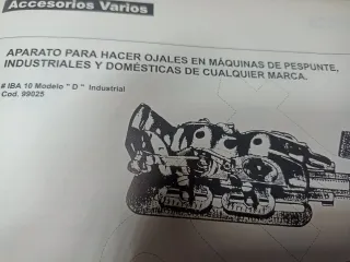 Ojalador Máquina Coser Antigua