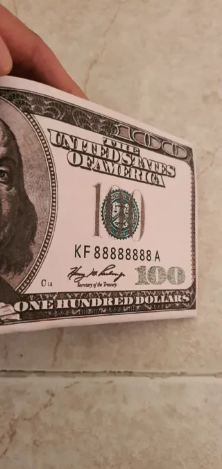 Billetera Hombre Diseño 100 Dólares