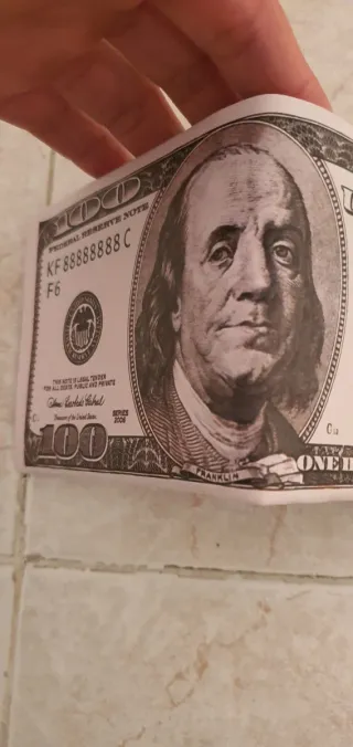 Billetera Hombre Diseño 100 Dólares