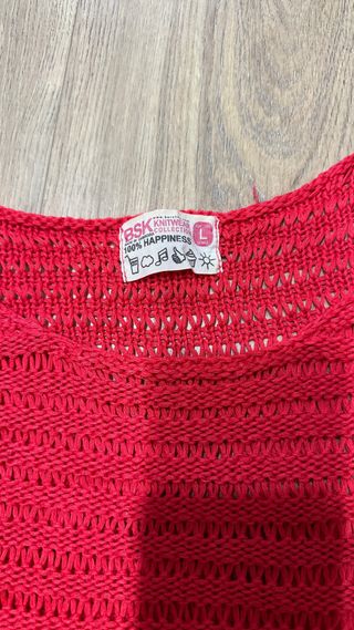 Jersey rosa de punto fino