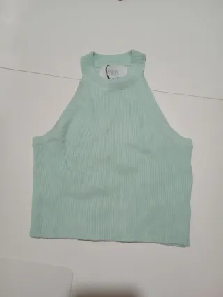 Top halter niña Zara aguamarina T. 9-10