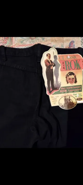 Vaqueros ROK campana vintage negros