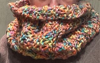 Bufanda tejida multicolor