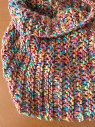 Bufanda tejida multicolor