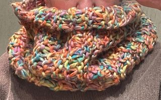 Bufanda tejida multicolor