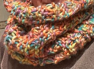 Bufanda tejida multicolor