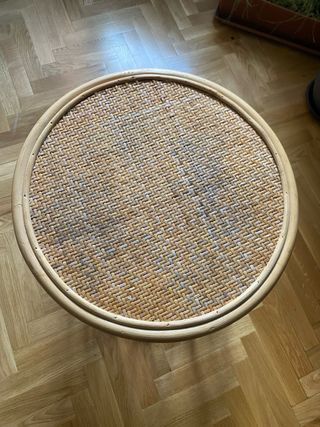 Tavolino ausiliario in rattan SKLUM d. 40 cm altezza 48 cm