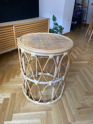 Tavolino ausiliario in rattan SKLUM d. 40 cm altezza 48 cm