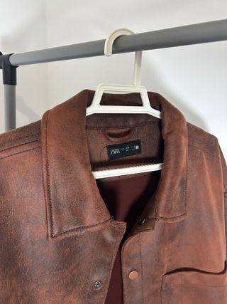 Camiseta Zara Botones Marrón