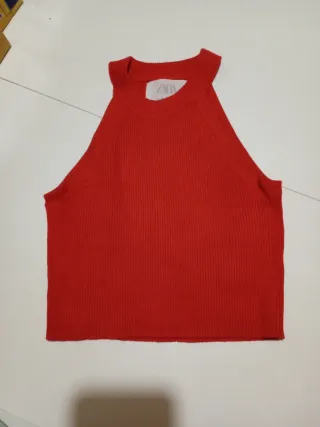 Top halter niña Zara rojo