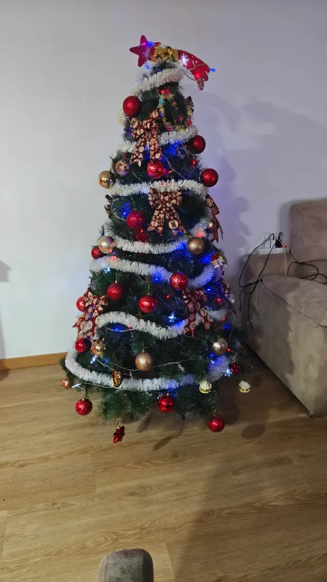 Árbol de Navidad 180cm con adornos