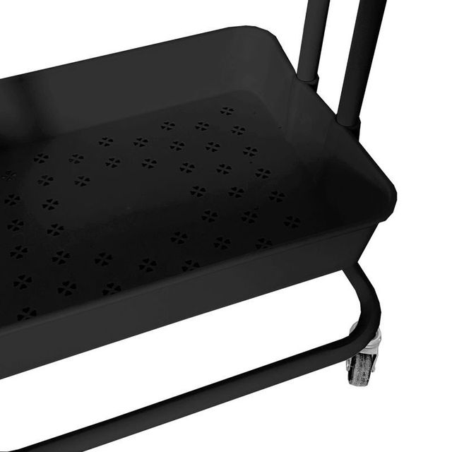 Carrito De Almacenamiento Metálico Negro NUEVO