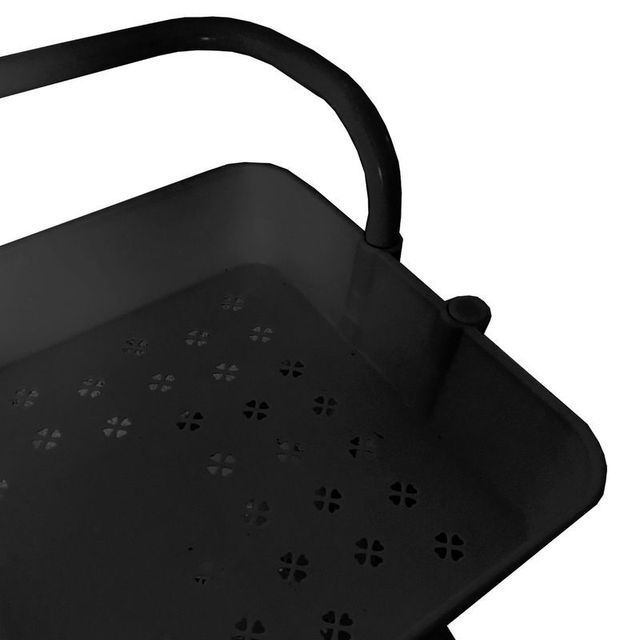 Carrito De Almacenamiento Metálico Negro NUEVO