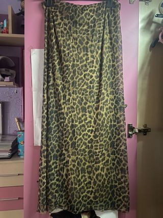 Falda larga estampado leopardo