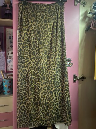 Falda larga estampado leopardo