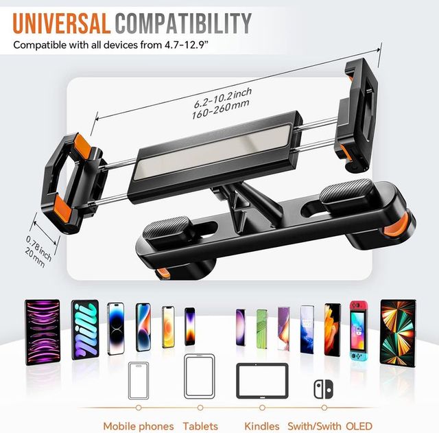 Soporte Tablet Coche 360o - Ajustable