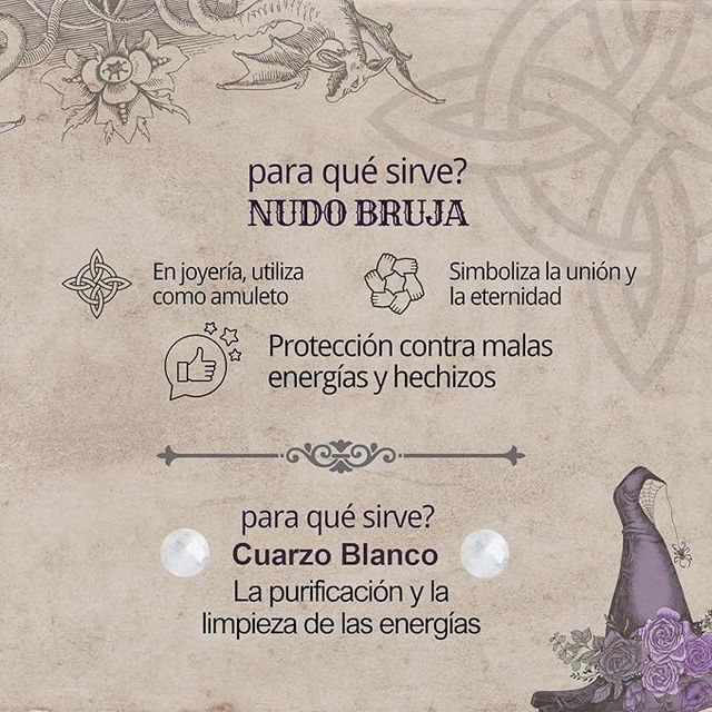 Collar Nudo de Bruja | Cuarzo Blanco Protector