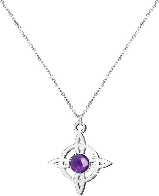 Collar Nudo de Bruja | Amatista Energía y Calma