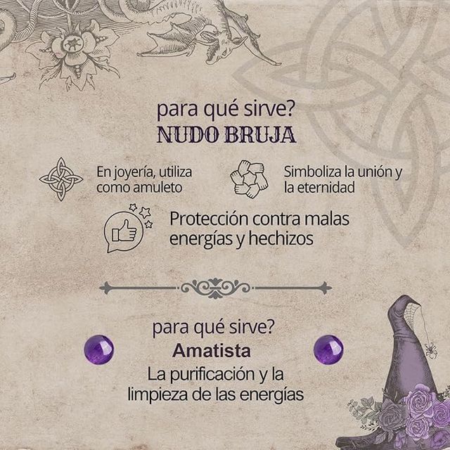 Collar Nudo de Bruja | Amatista Energía y Calma