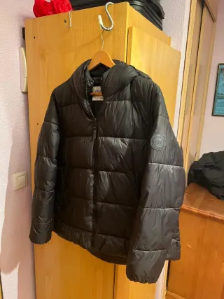 Chaqueta Mujer Zara acolchada capucha Talla L