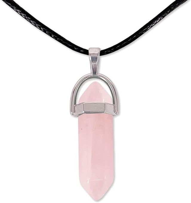 Collar piedra Cuarzo Rosa – Potenciar el amor