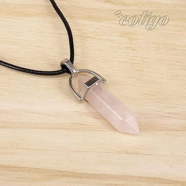 Collar piedra Cuarzo Rosa – Potenciar el amor