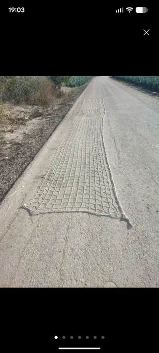 Red de obra 1,5 x 11 m . Red de voley playa, etc