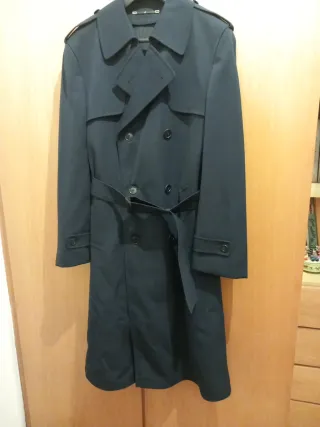 Abrigo/Gabardina hombre Largo. Azul marino NUEVO