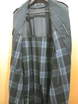 Abrigo/Gabardina hombre Largo. Azul marino NUEVO