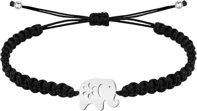 Pulsera Elefante Plateado Fuerza y Protección