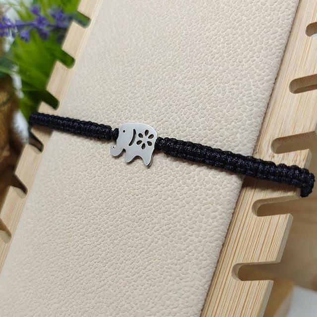 Pulsera Elefante Plateado Fuerza y Protección