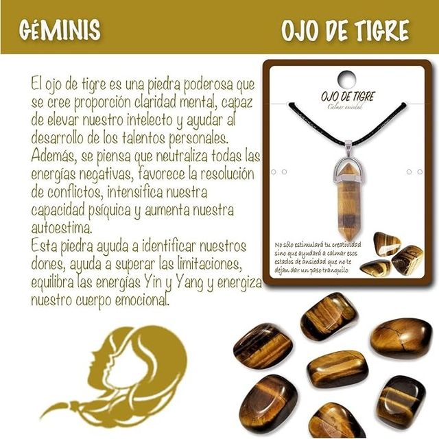 Colgante Punta Ojo de Tigre Protección y Energía