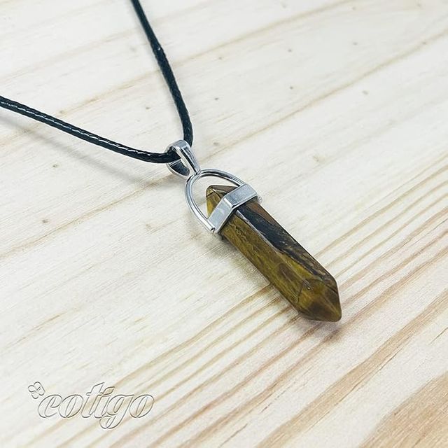 Colgante Punta Ojo de Tigre Protección y Energía