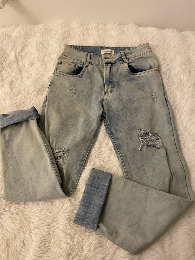 Harmony Jeans Azules Rotos Talla X