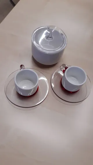 Set caffè Guzzini 2 tazze + zuccheriera