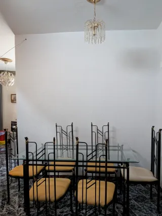 Mesa Comedor Cristal + 6 Sillas