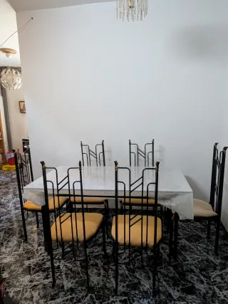 Mesa Comedor Cristal + 6 Sillas