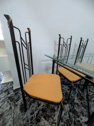 Mesa Comedor Cristal + 6 Sillas