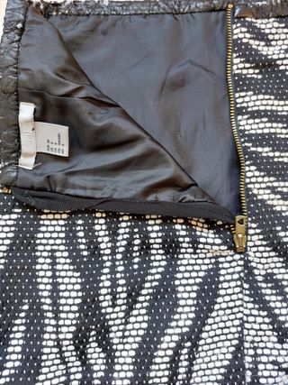 Minifalda cebra blanco y negro