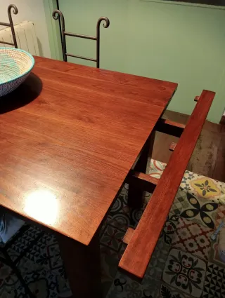 Tavolo da pranzo in teak massiccio estensibile