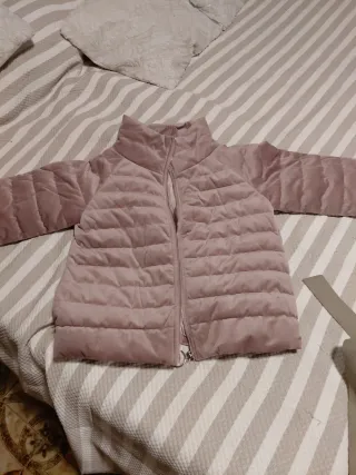 Chaqueta acolchada rosa mujer