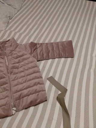 Chaqueta acolchada rosa mujer