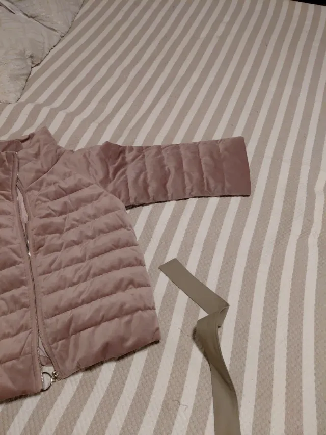 Chaqueta acolchada rosa mujer