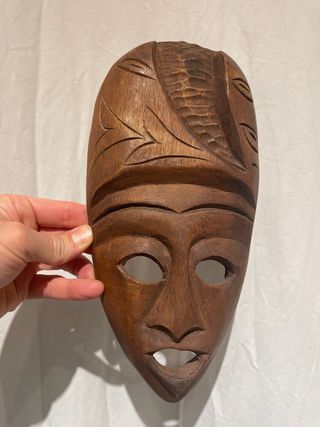 Máscara tribal madera artesanal
