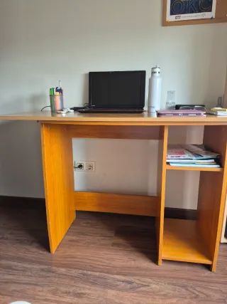 Escritorio de madera amplio